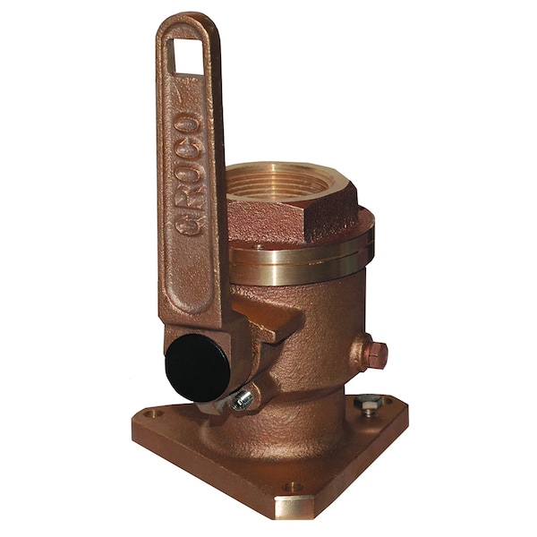 1-1/2" Bronze Flanged Full Flow Seacock